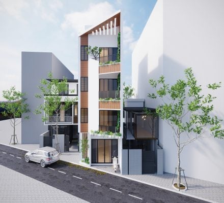 Thiết kế nhà phố phong cách Hiện Đại ( CĐT : Anh Dũng - Hà nội )