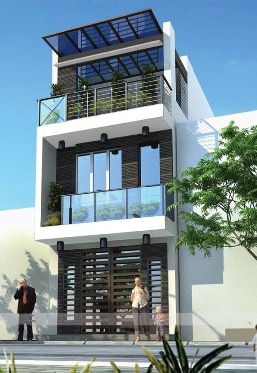 Ngôi nhà hiện đại, tiện ích gồm đầy đủ các phòng chức năng - xây nhà trọn gói 30m2
