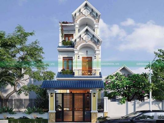Thiết kế nhà phố phong cách hiện đại (Chủ đầu tư: Chị Nhung - Hà Nội)