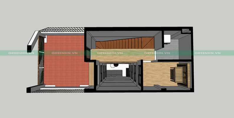 Xây nhà trọn gói tại Hoàng Mai nhà anh Trình