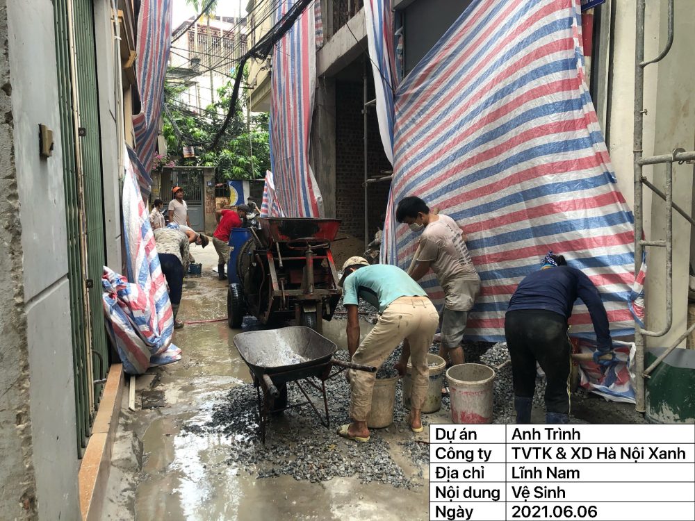 Xây nhà trọn gói tại hoàng mai - nhà Anh trình