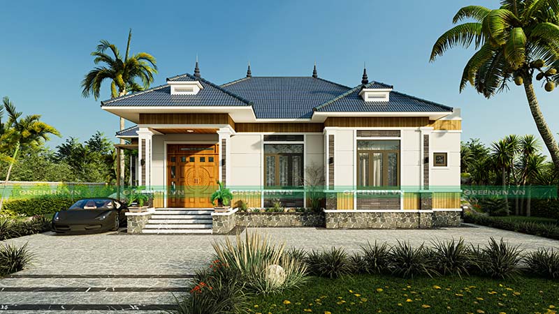 Dự án thiết kế nhà cấp 4 mái thái nhà anh Toàn ở Yên Bái