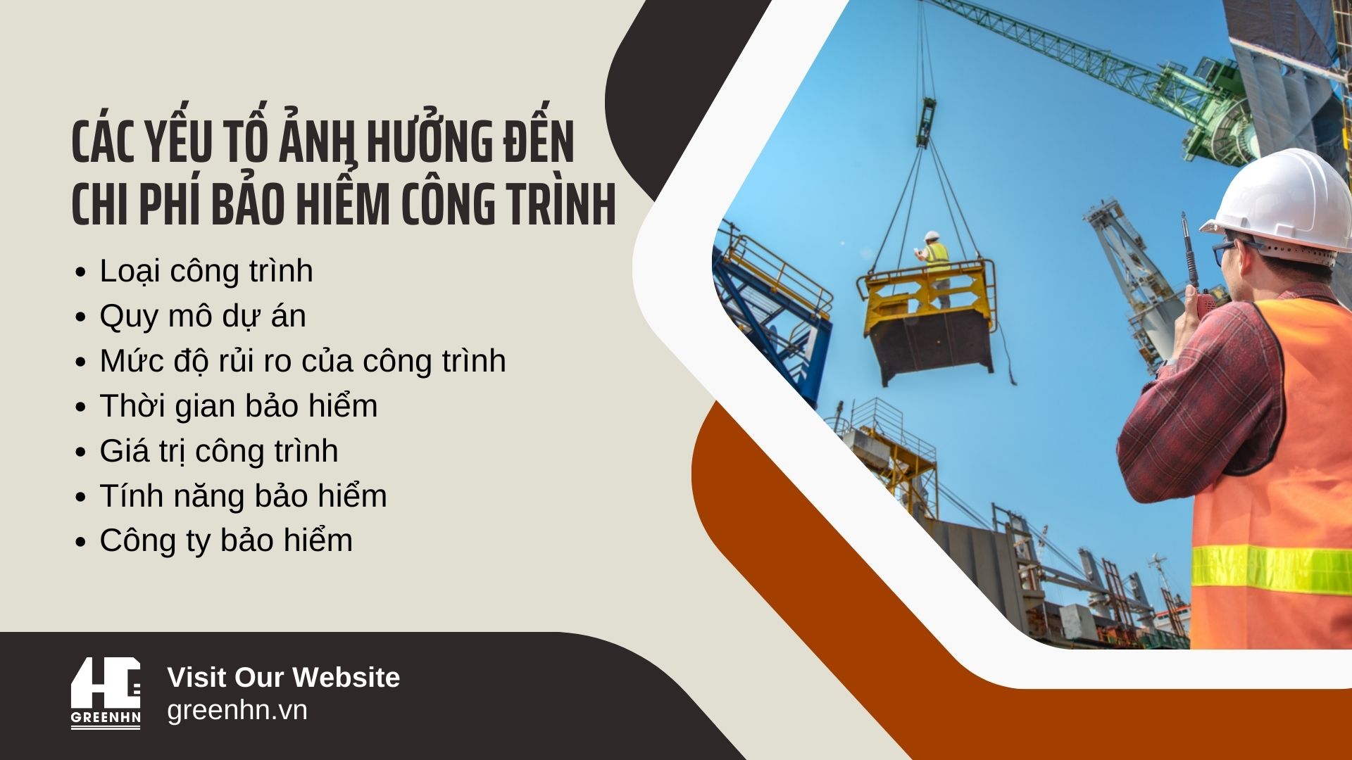 Mỗi loại công trình có mức độ rủi ro và yêu cầu bảo hiểm khác nhau, dẫn đến mức chi phí bảo hiểm khác nhau
