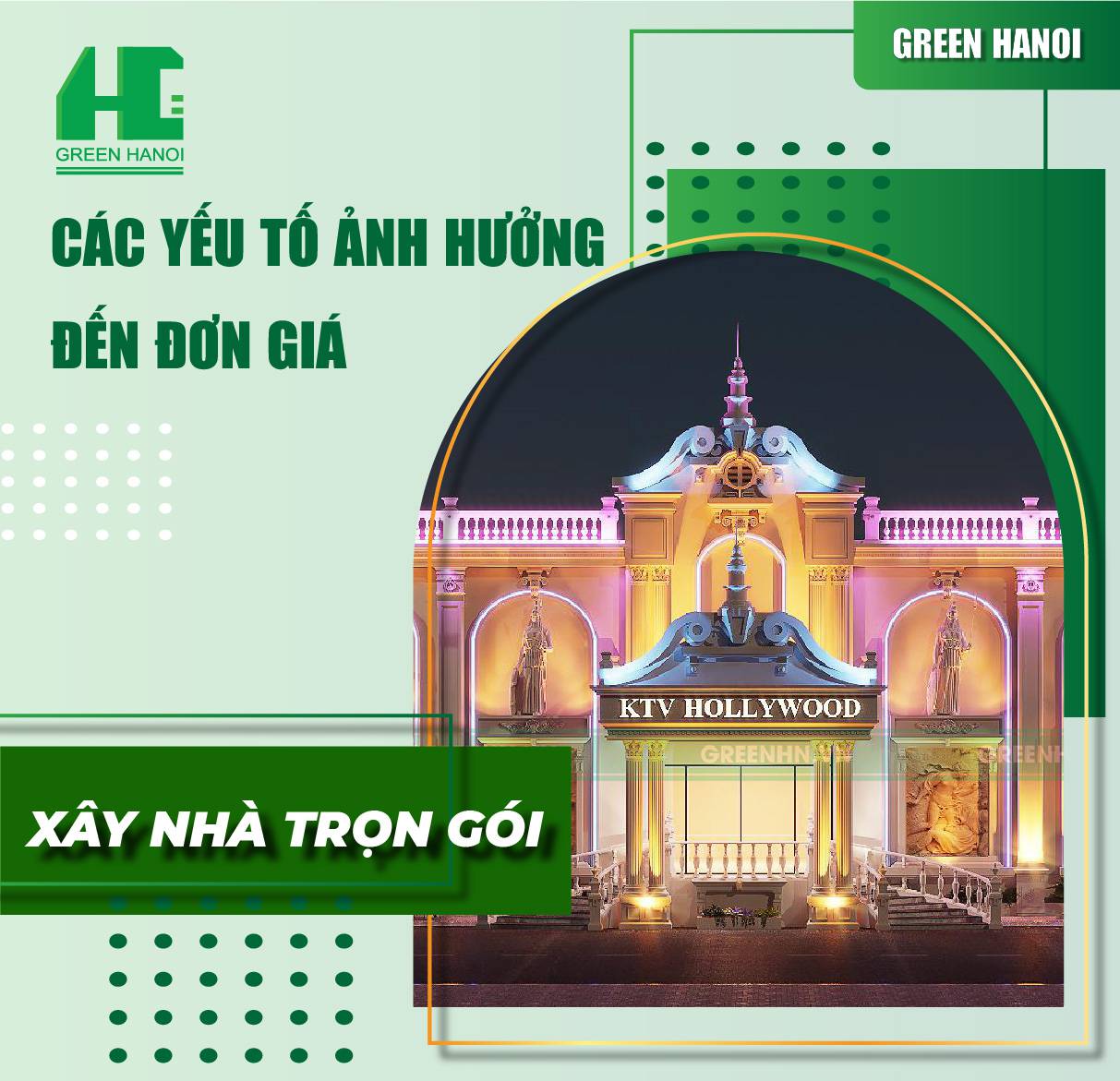 đơn giá xây nhà trọn gói