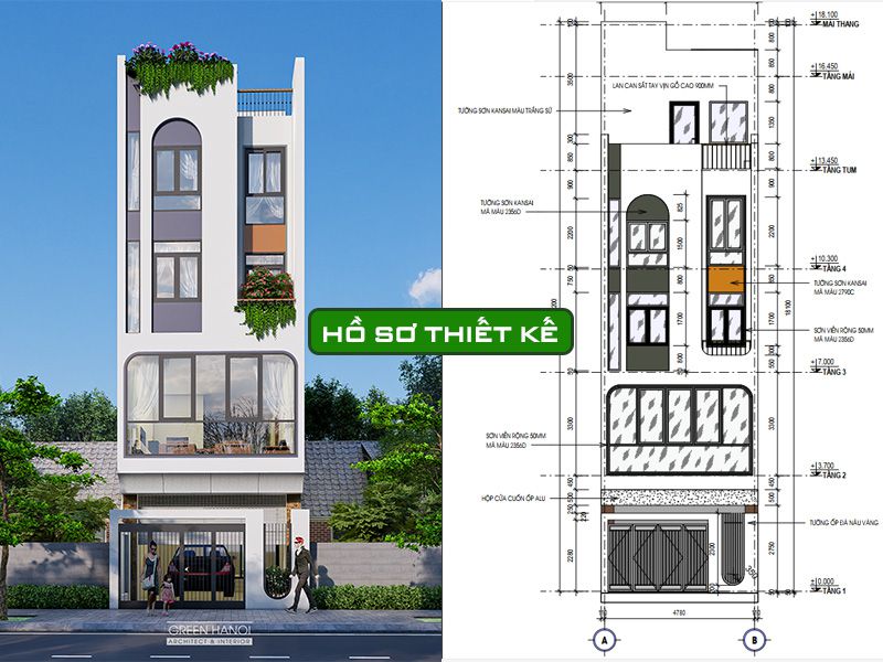 Hồ sơ thiết kế xây nhà trọn gói huyện Đông Anh, Hà Nội năm 2023