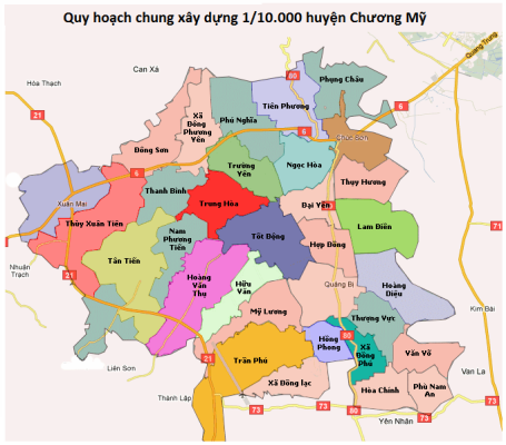 Bản đồ huyện Chương Mỹ