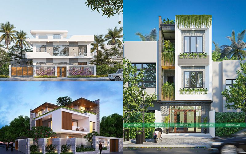 Các mẫu thiết kế nhà đẹp của xây nhà trọn gói GreenHN