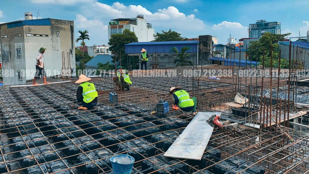 Thi công sàn phẳng không dầm