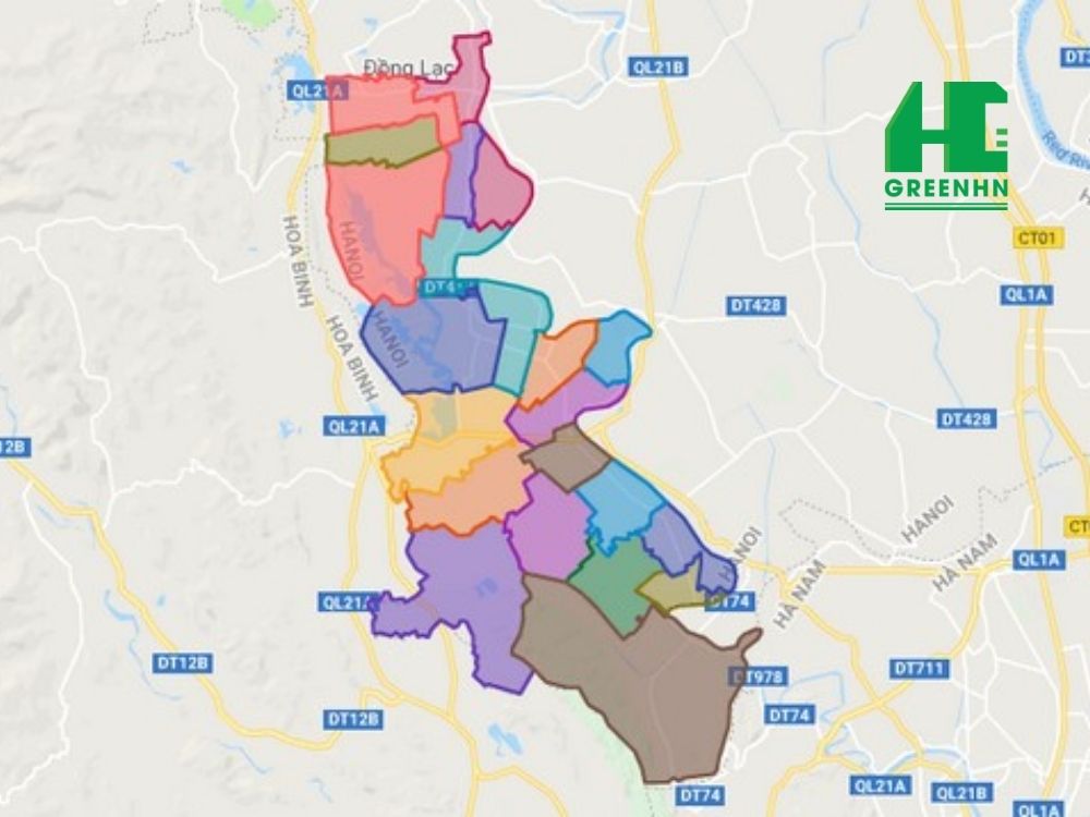 Vị trí địa lý huyện Mỹ Đức, Hà Nội