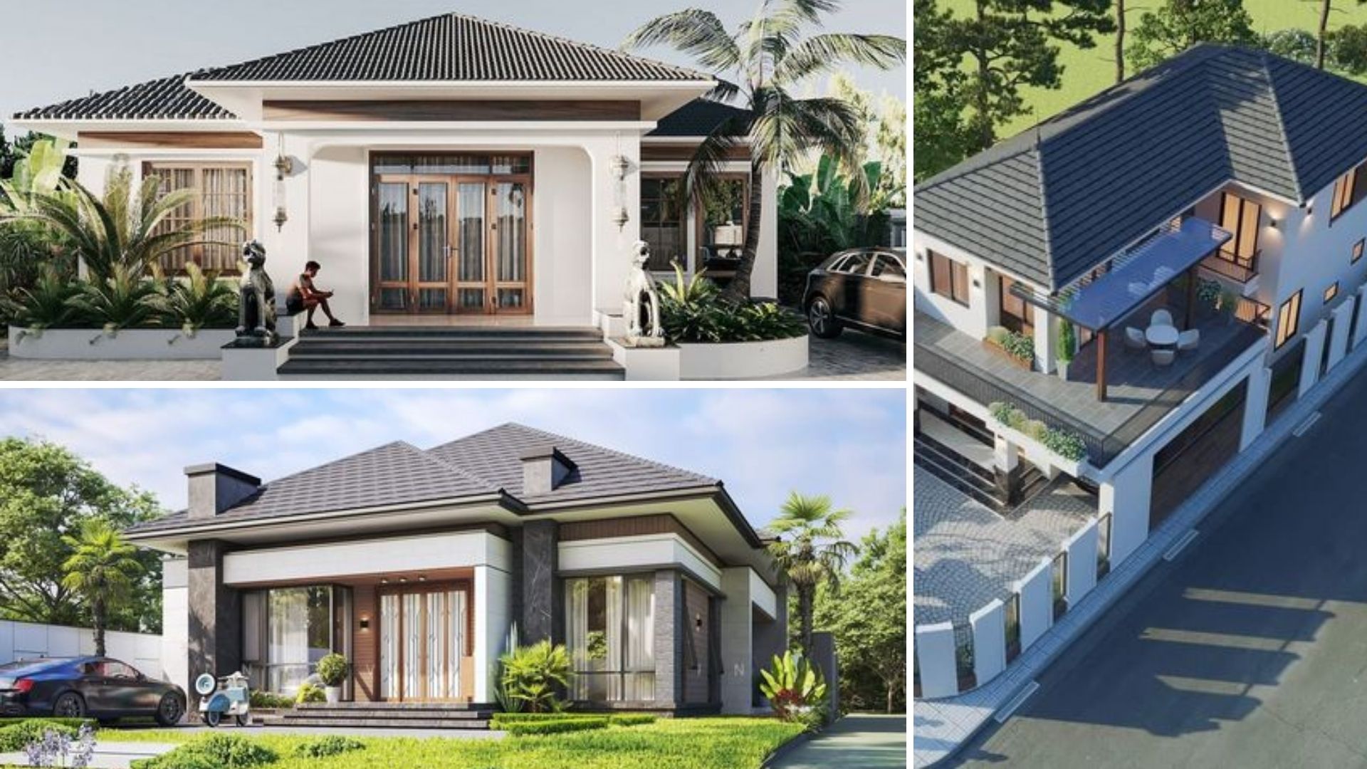 Nhà cấp 4 mái Nhật hiện đại giúp chống nóng, chống dột tốt