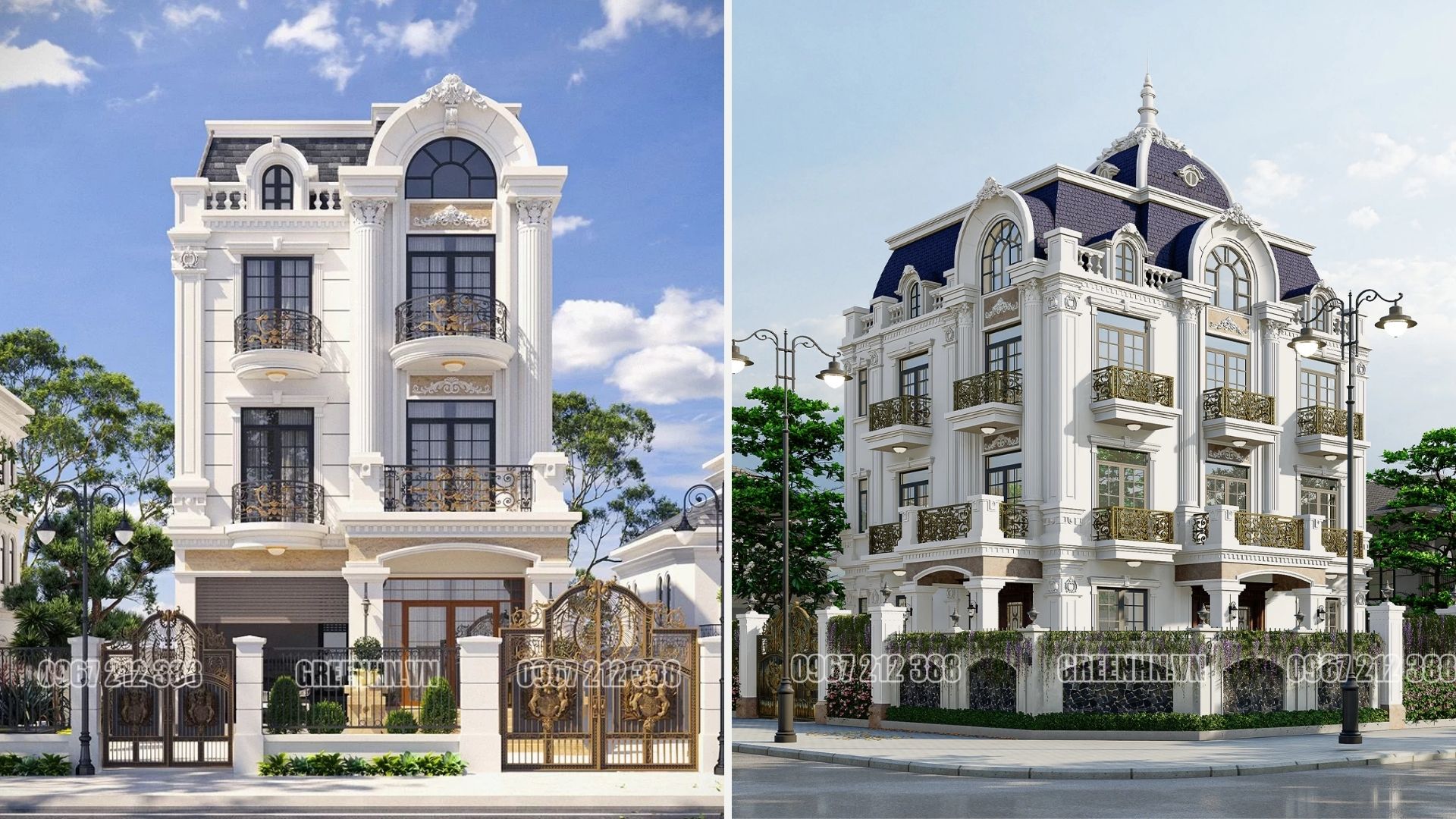 Kiến trúc tân cổ điển trong thiết kế nahf tại Thạch Thất