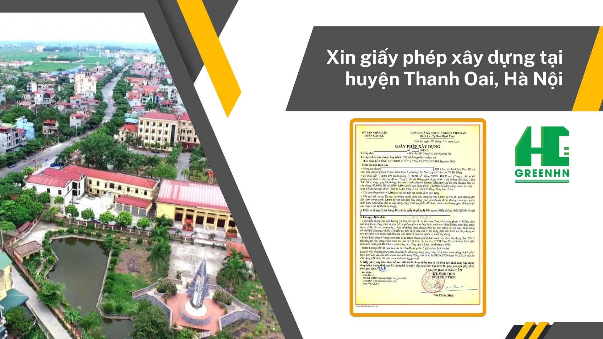 Xin giấy phép xây dựng huyện Thanh Oai