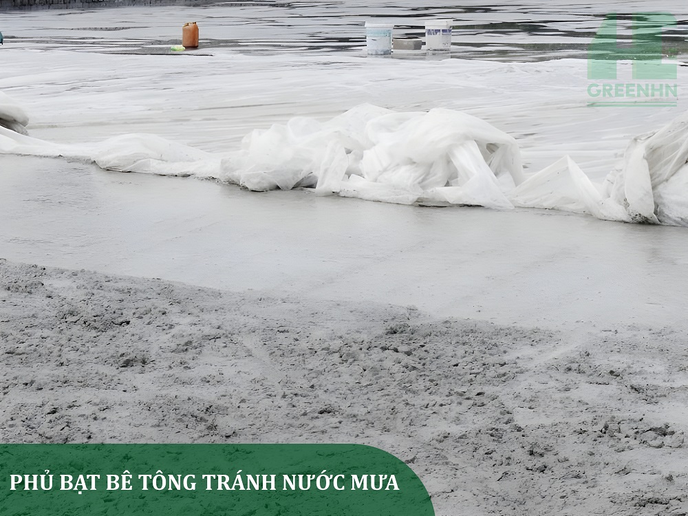 Đổ bê tông gặp trời mưa xử lý thế nào?