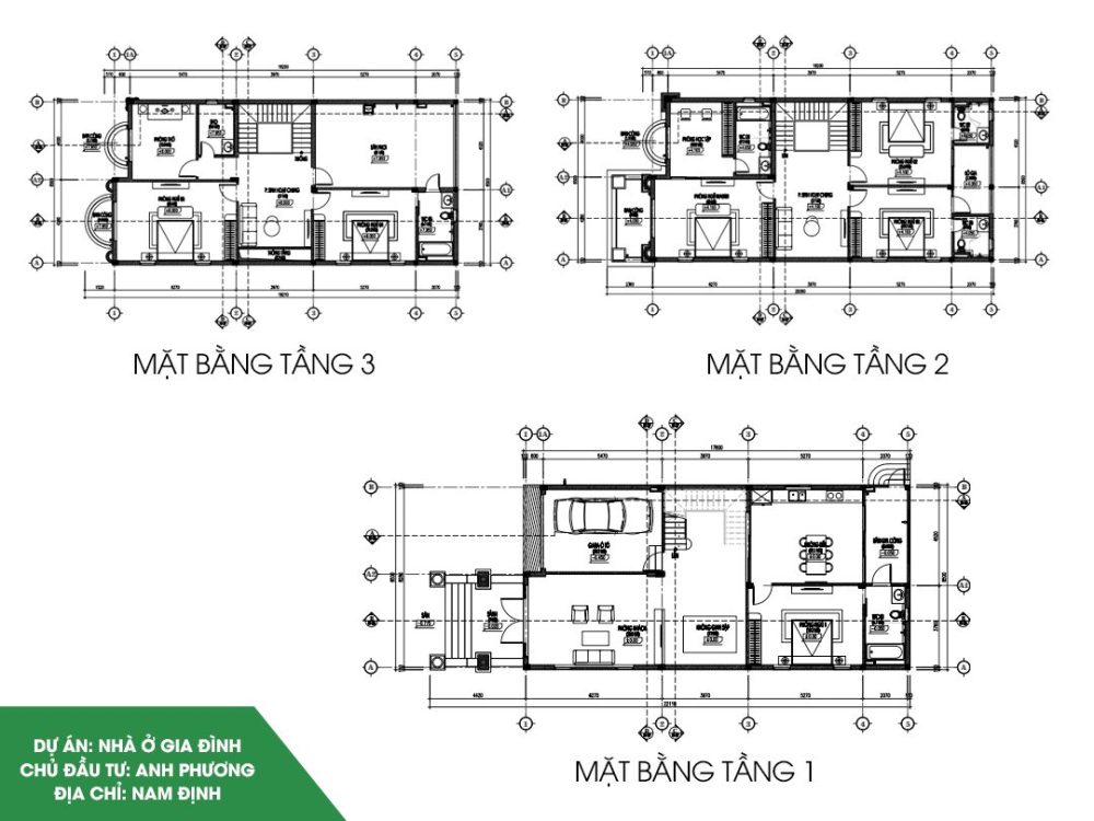 Bản vẽ kiến trúc nhà anh Phương - Nam Định