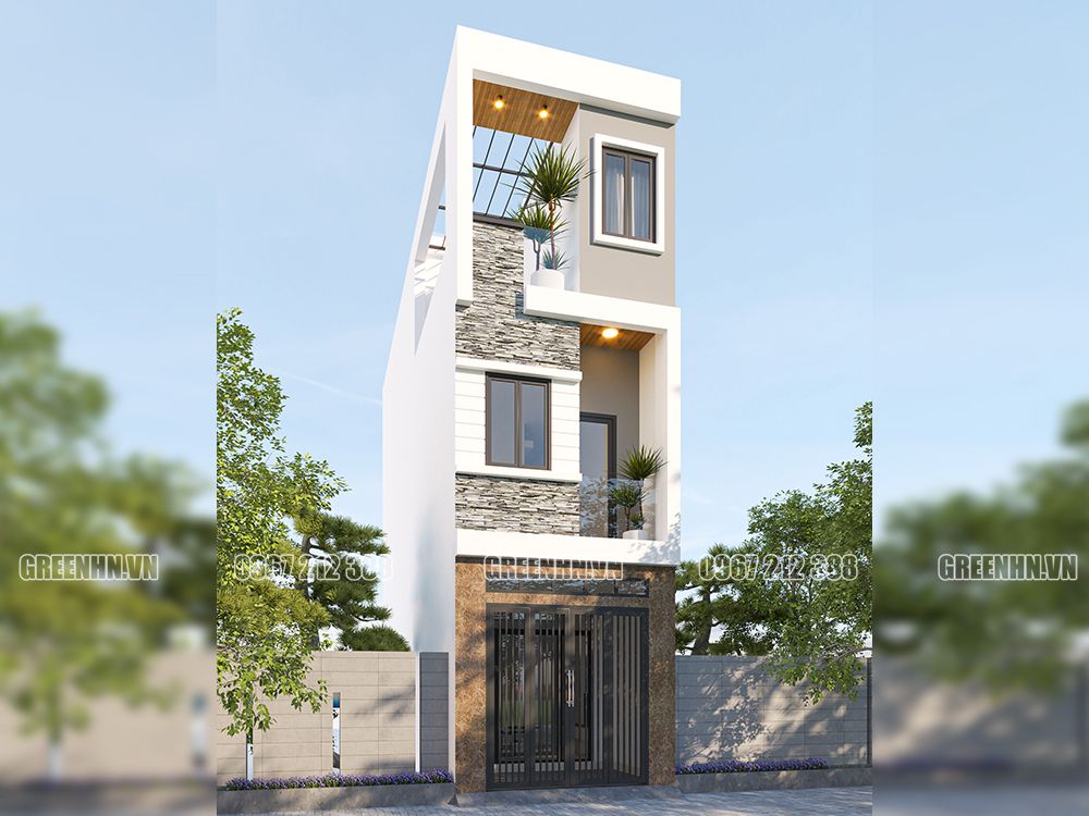 Mẫu nhà phố 3 tầng hiện đại 40m2 với chi phí 1.1 tỷ