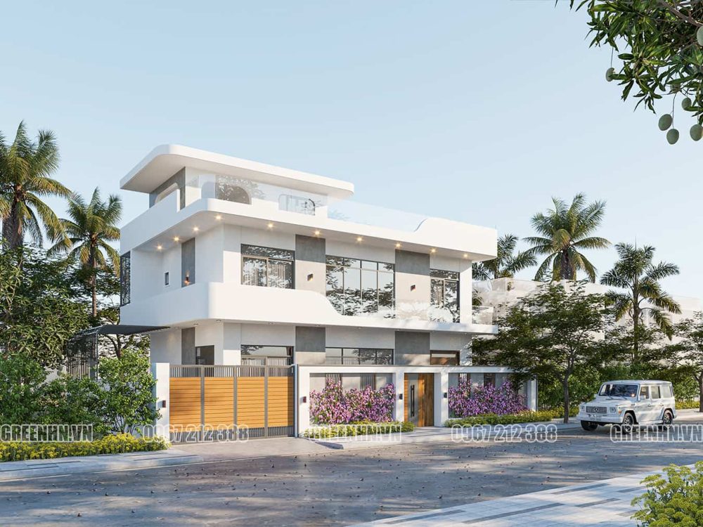 Mẫu Villa nghỉ dưỡng hiện đại 3 tầng