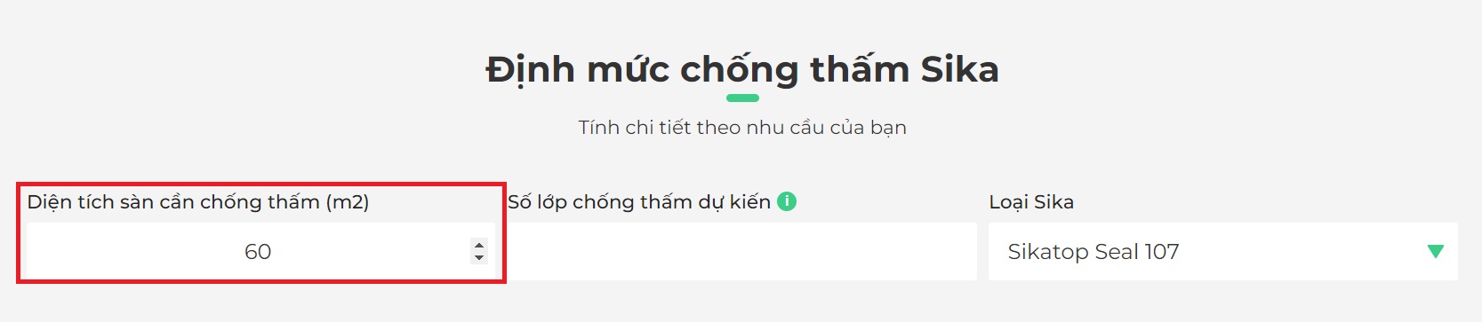 Diện tích chống thấm