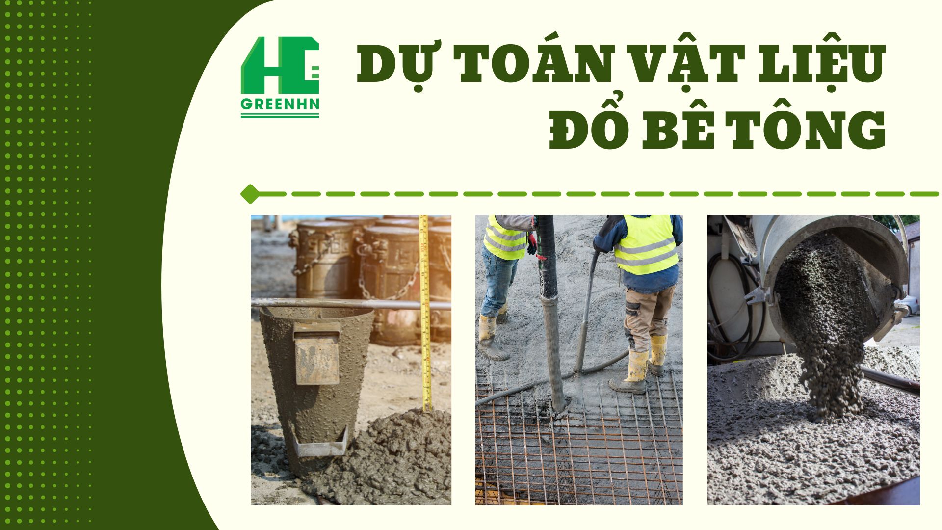 Dự toán vật tư bê tông
