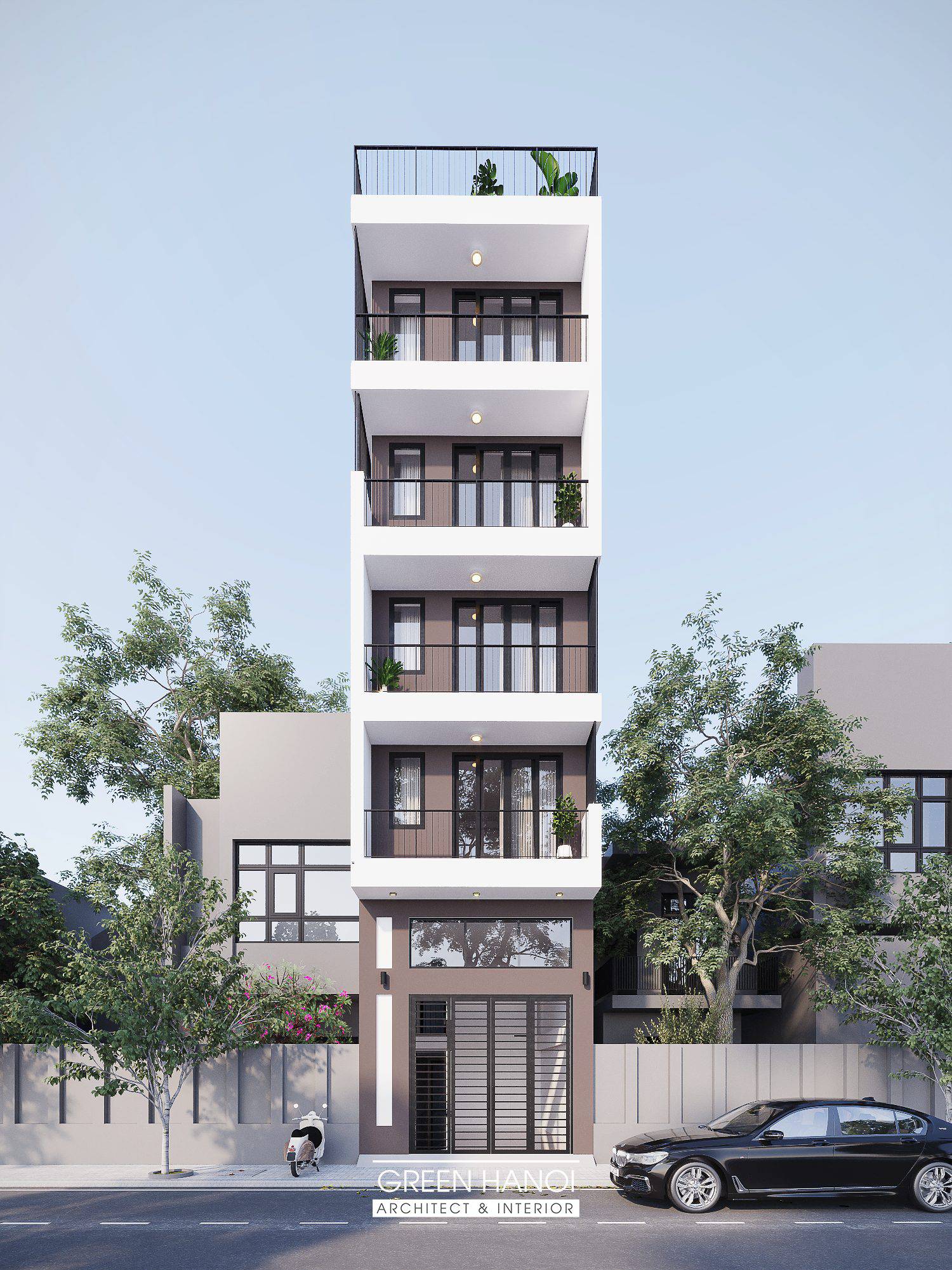 Xây chung cư mini cho thuê kết hợp ở - công trình nhà chú Đạt, Trung Văn GreenHN