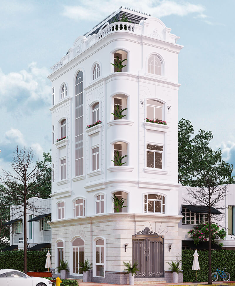 Nhà phố tân cổ điển 5 tầng