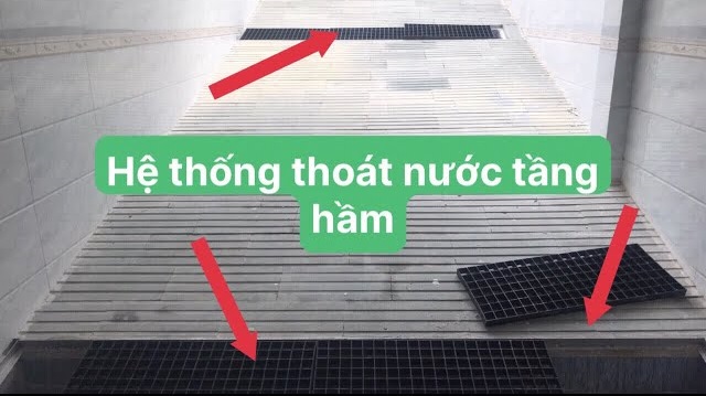Mẫu nhà ống có tầng hầm để xe với hệ thống thoát nước
