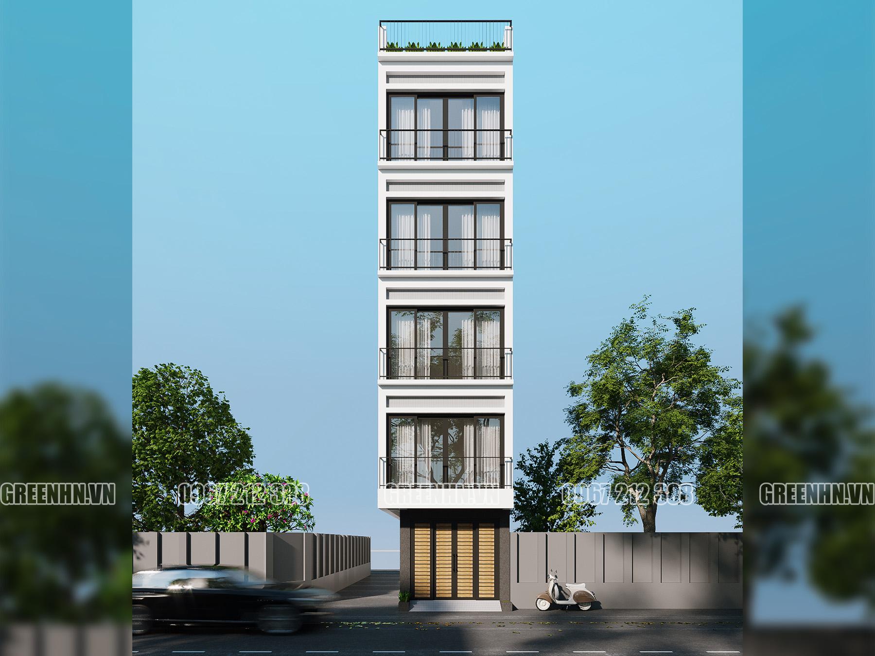 Nhà 5 tầng phong cách hiện đại 1