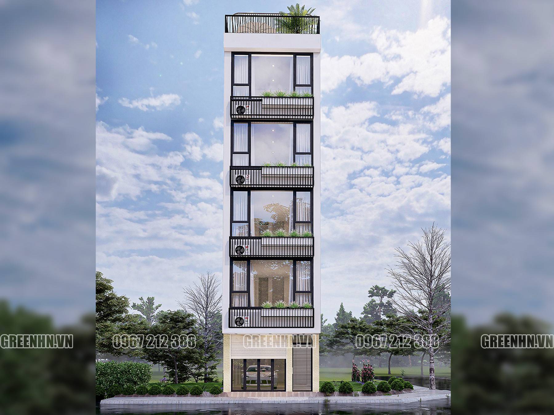Mẫu nhà 5 tầng đẹp