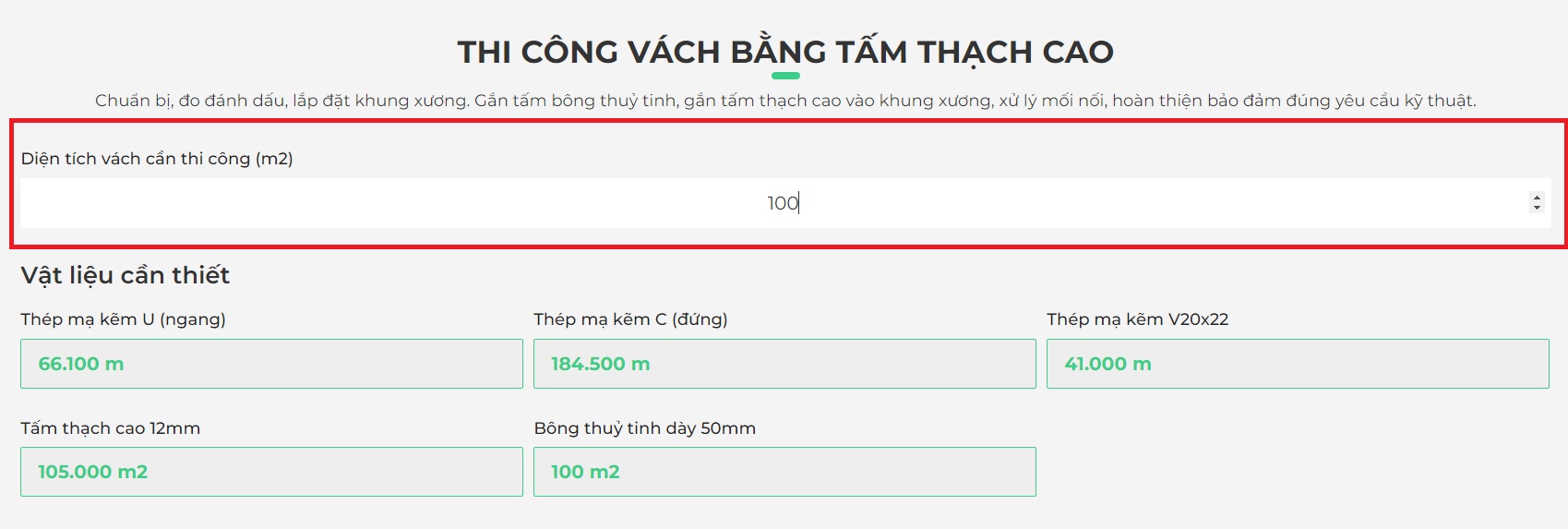 Thi công vách thạch cao