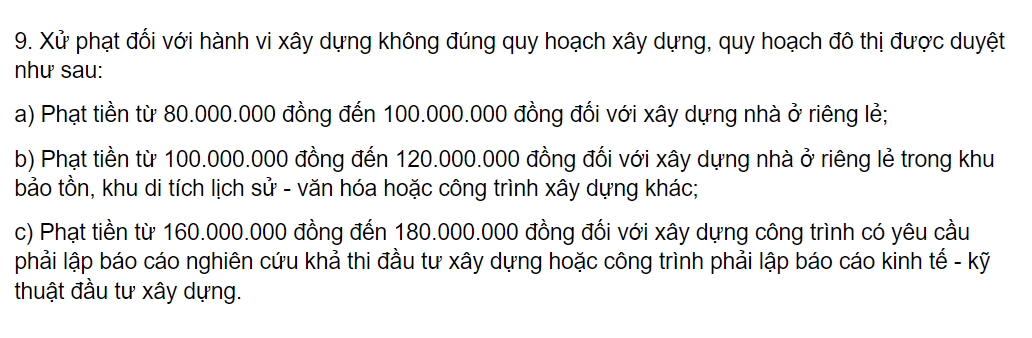 Xử phạt vi phạm chỉ giới xây dựng 2