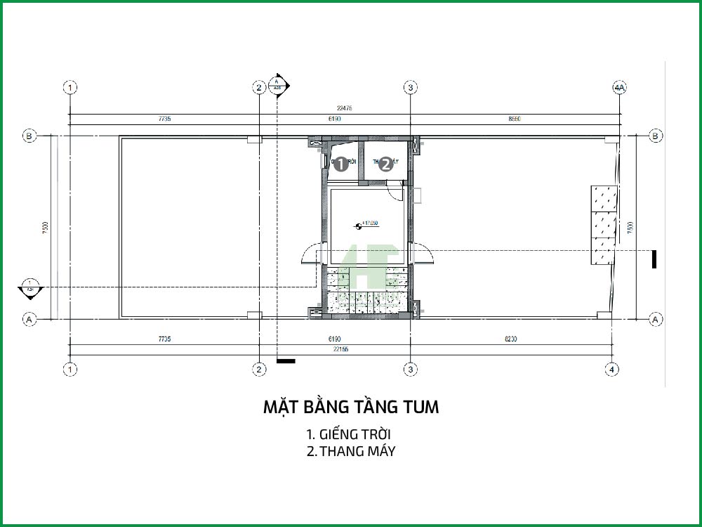 Mặt bằng công năng nhà anh Sơn - Vạn Phúc