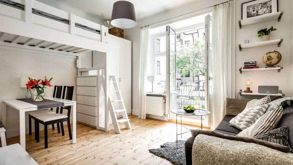 Mẫu thiết kế chung cư 50m3 không gian mở đẹp hiện đại