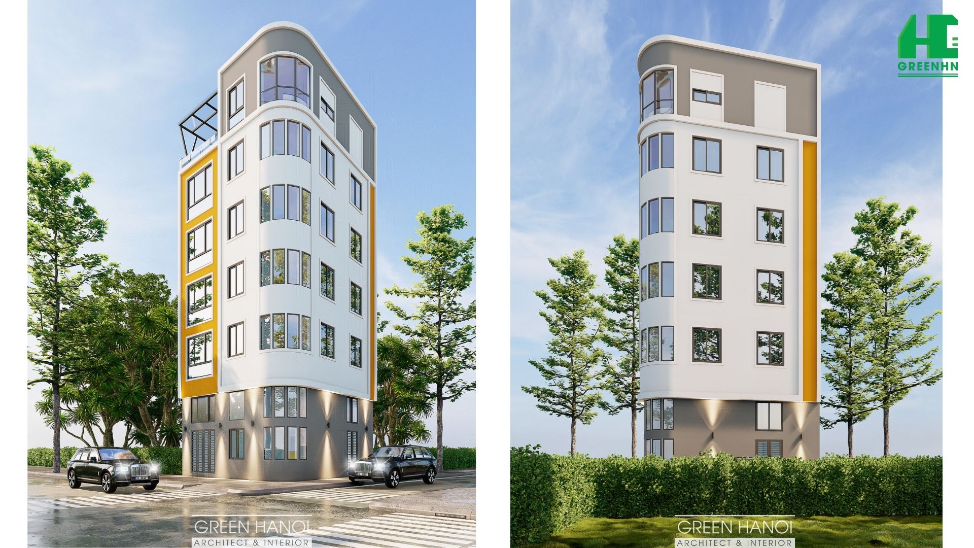 Thiết kế chung cư mini cho thuê 100m2 với tông màu sáng