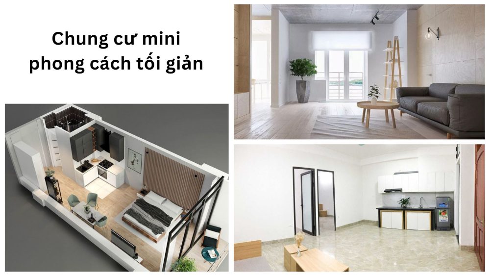 Thiết kế nội thất chung cư 50m2 theo phong cách tối giản, hài hòa