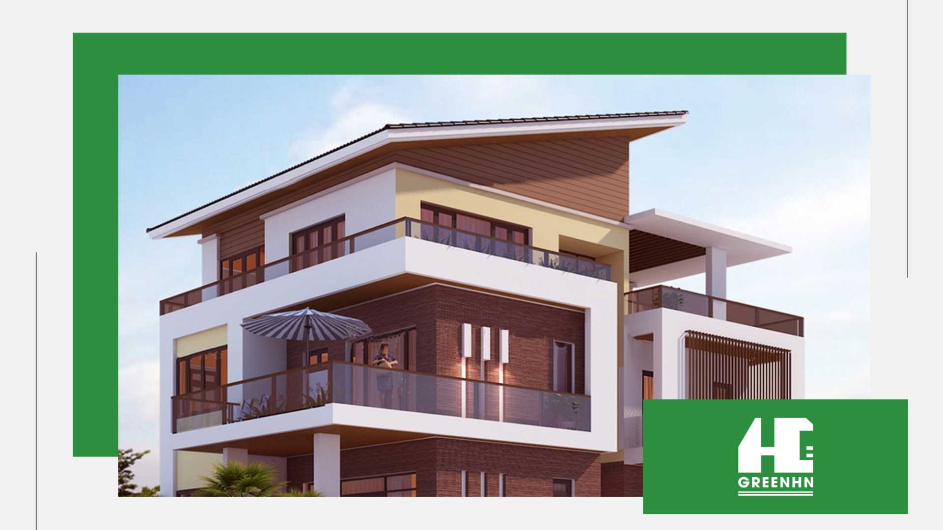 Nhà phố mái lệch