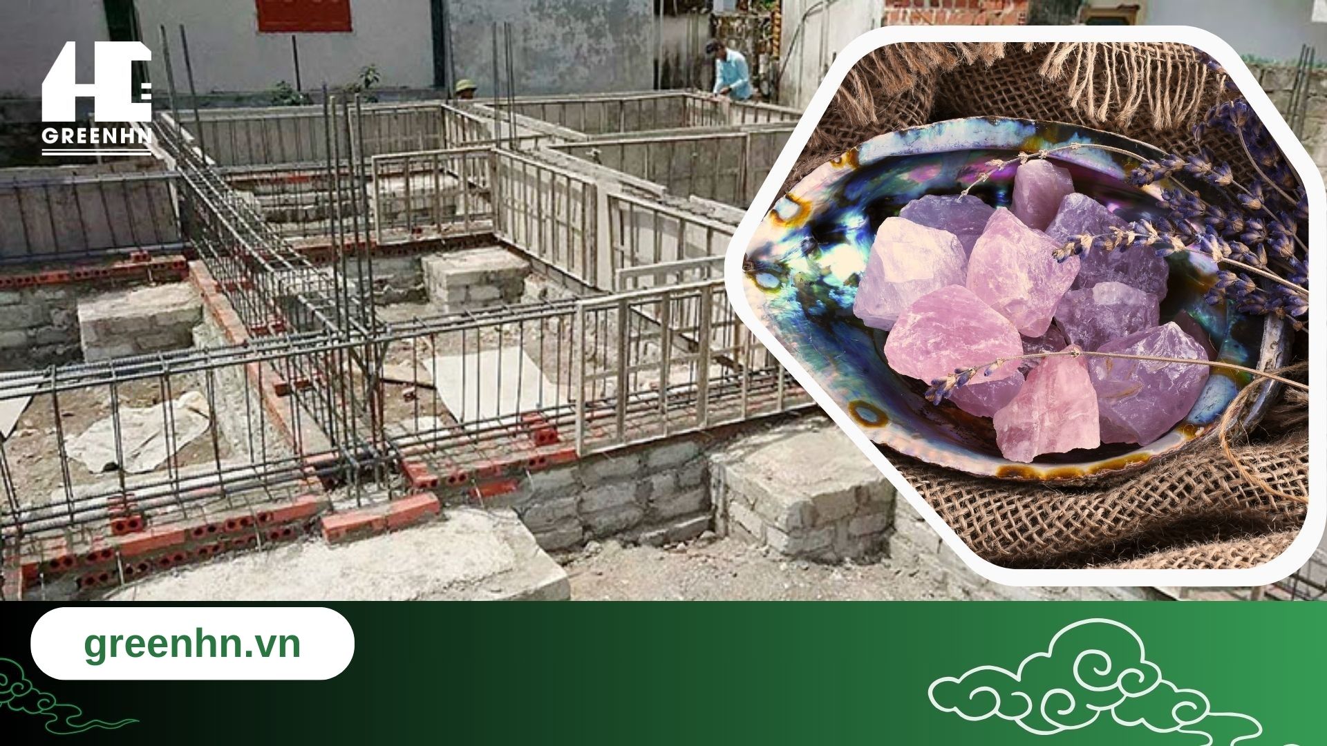 Rải đá thạch anh dưới móng nhà