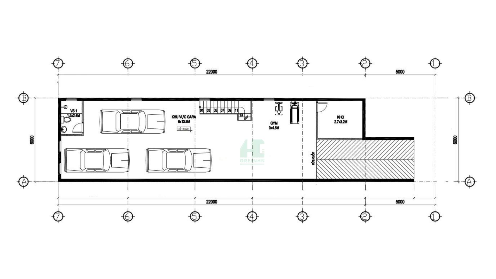 Bản vẽ thiết kế hầm nhà phố giúp tính chi phí xây hầm nhà chính xác