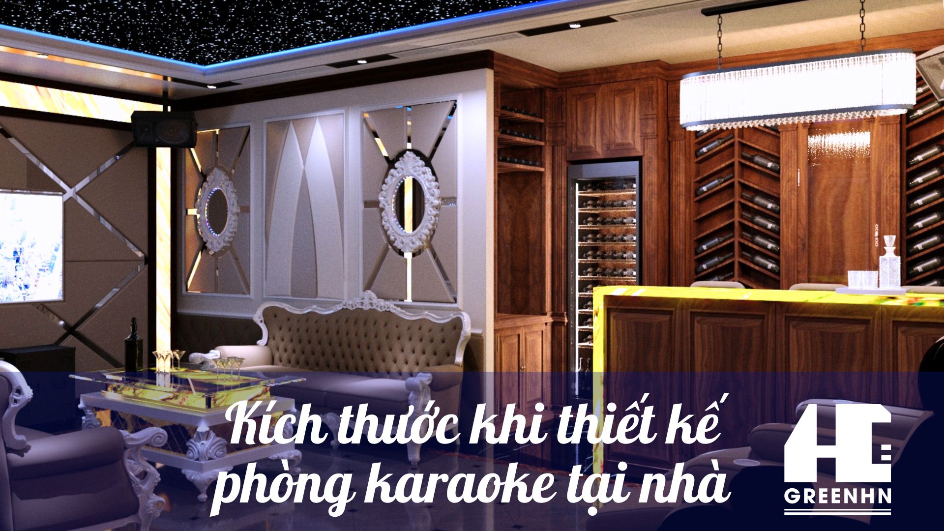 Kích thước khi thiết kế phòng karaoke gia đình