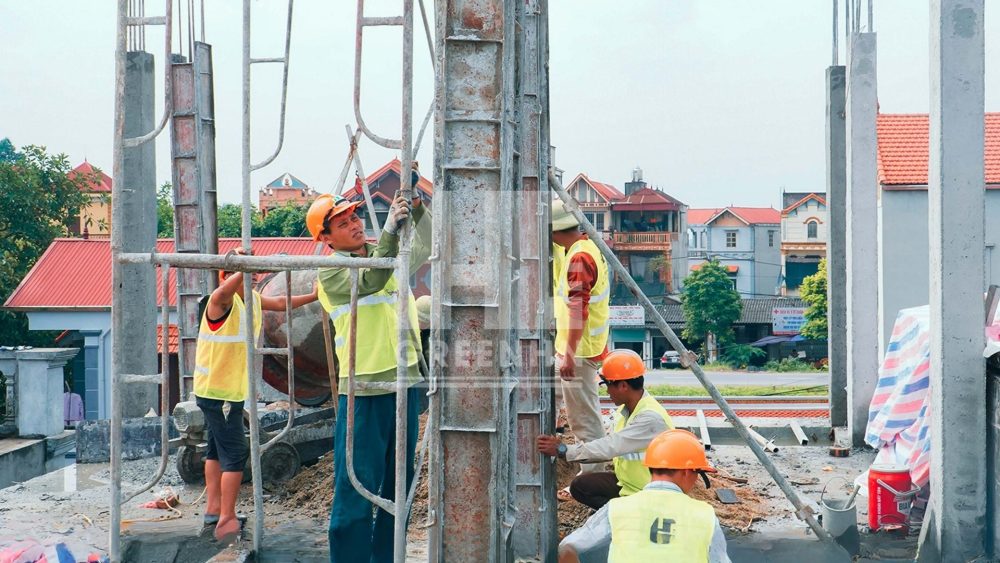 Thi công ép cọc nhà