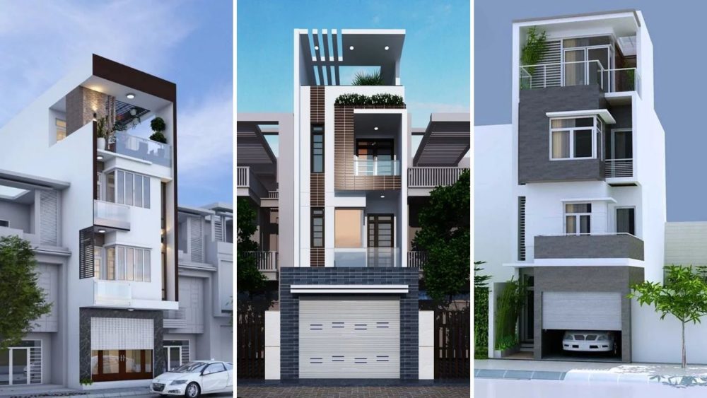 Mẫu nhà 4 tầng có xây hầm nổi