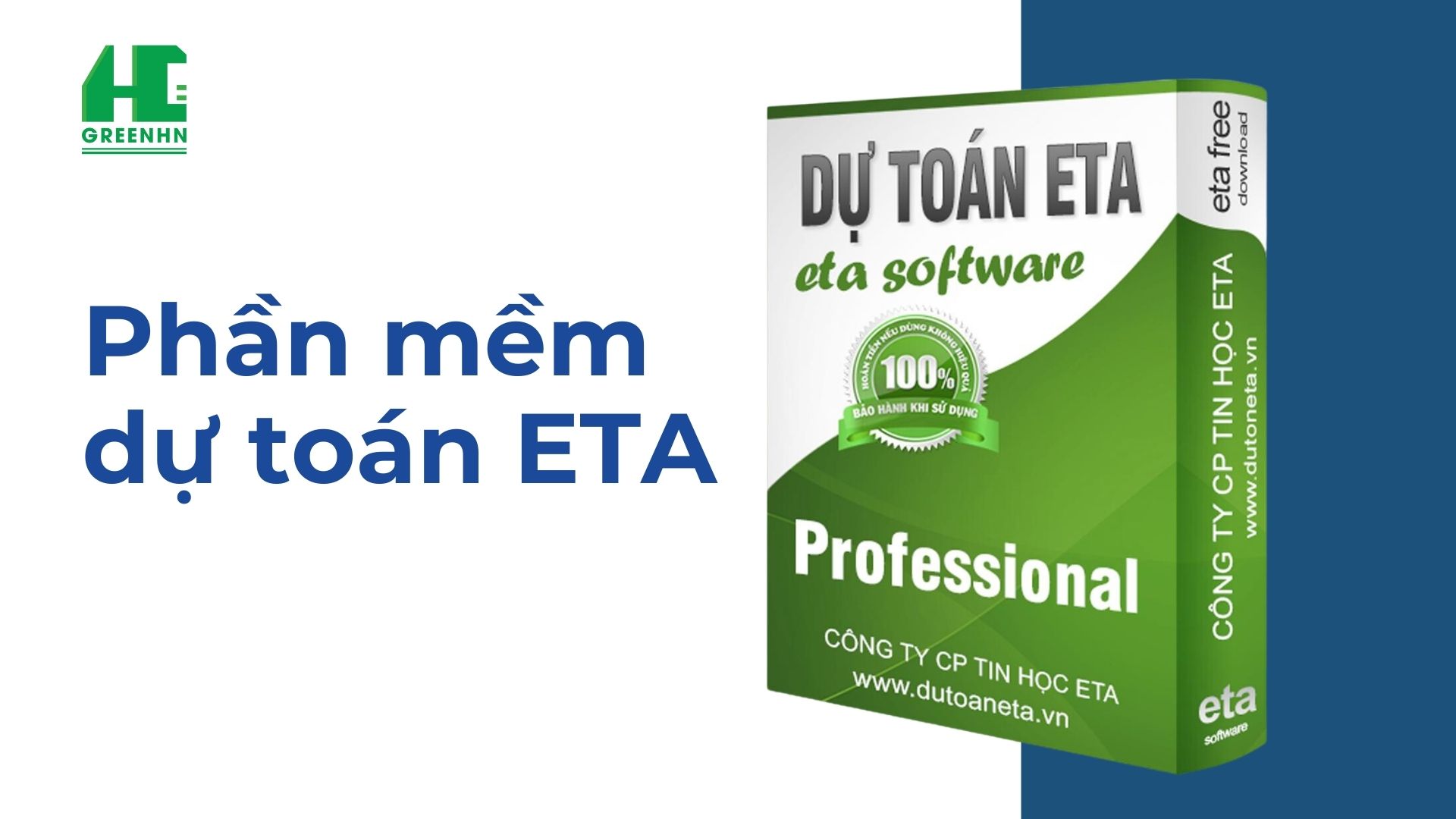 Phần mềm dự toán chi phí xây dựng Eta