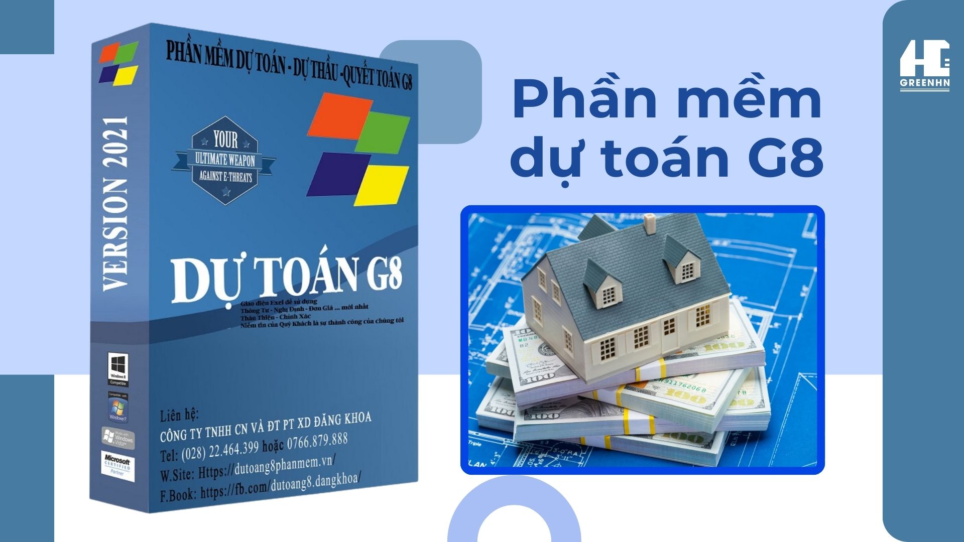 Phần mềm dự toán chi phí xây nhà G8