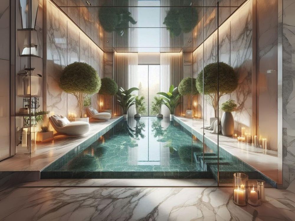 Biệt thự có hồ bơi trong nhà tiện nghi