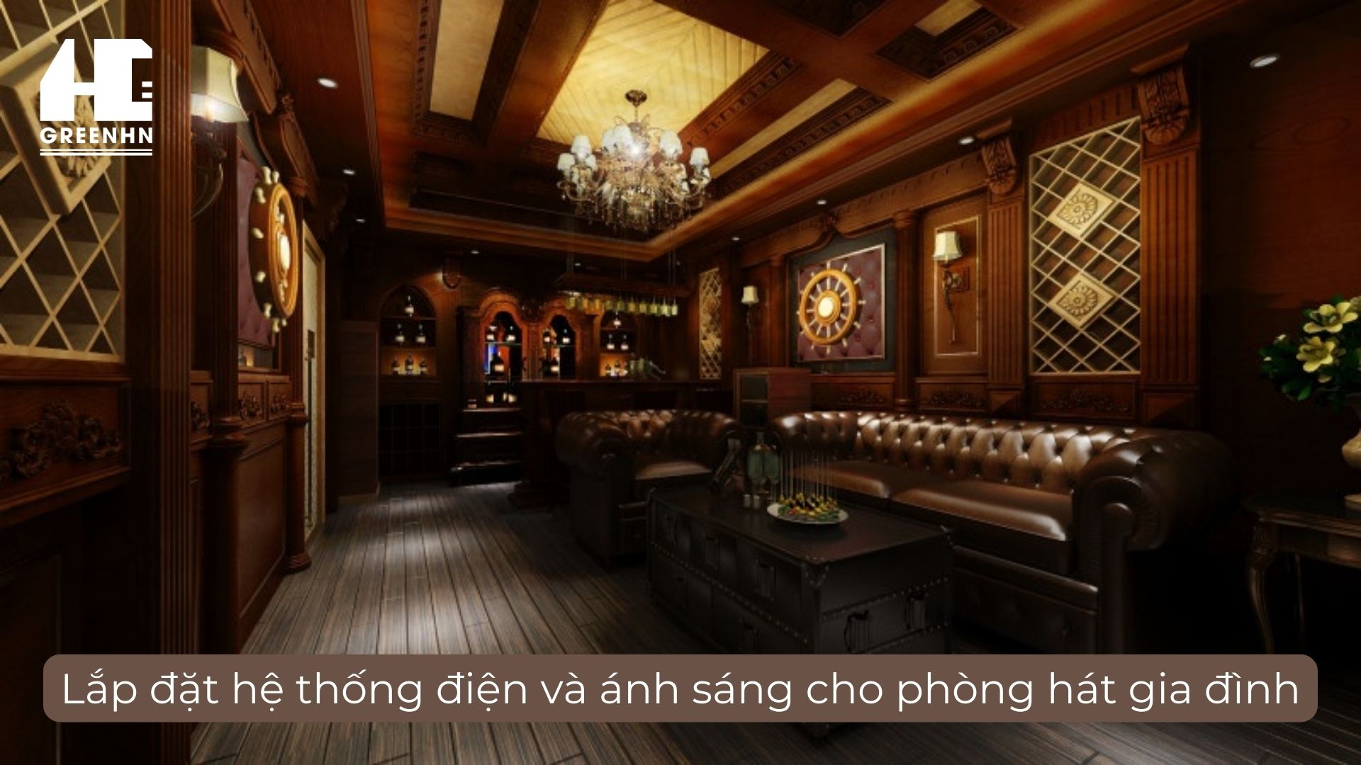 Lắp đặt hệ thống điện và ánh sáng cho phòng hát gia đình