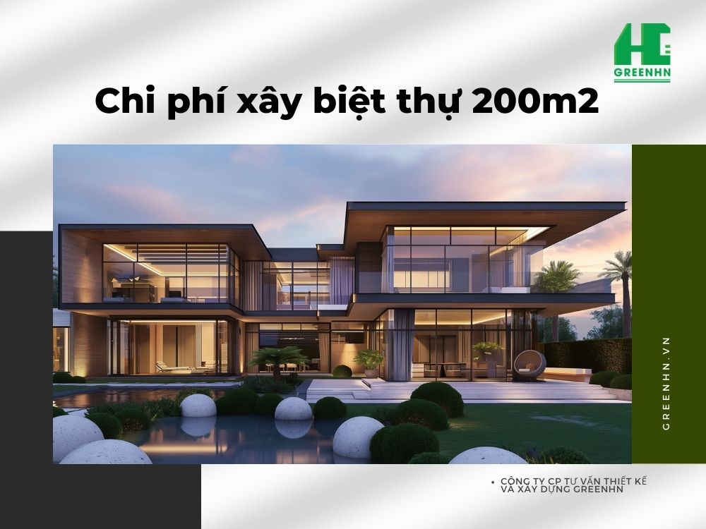 Chi phí xây biệt thự 200m2 hết bao nhiêu tiền?