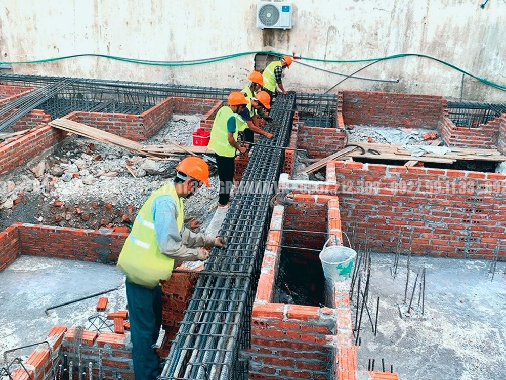 Đội ngũ thi công GreenHN tay nghề cao, tỉ mỉ trong từng chi tiết