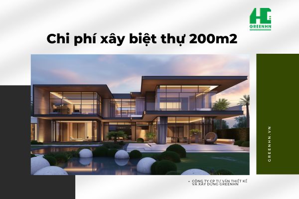 Chi phí xây biệt thự 200m2 hết bao nhiêu? Chi tiết từng hạng mục