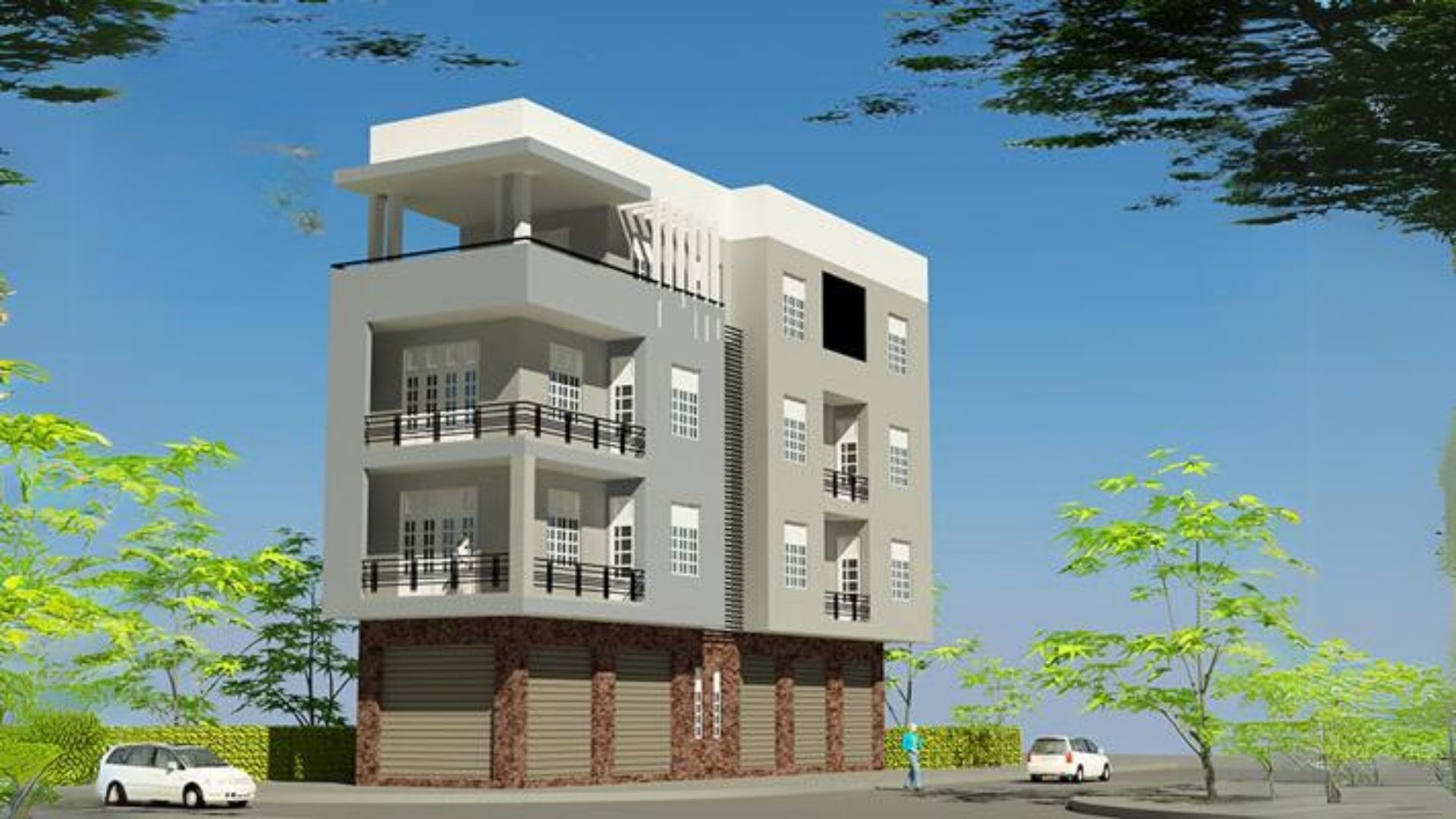 Thiết kế nhà nghỉ 4 tầng đầy đủ tiện nghi