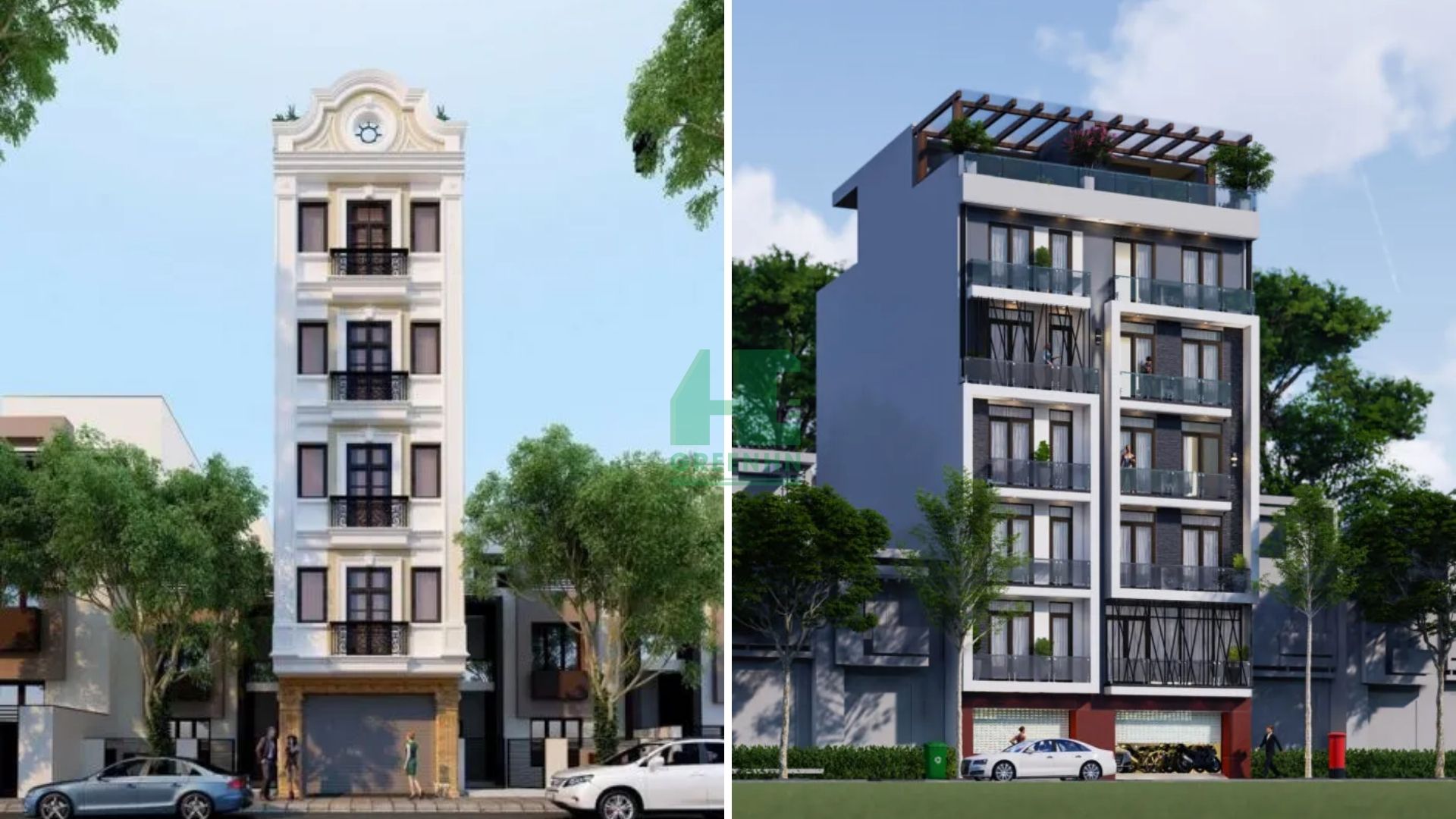 Mẫu nhà nghỉ 10 phòng thiết kế hiện đại