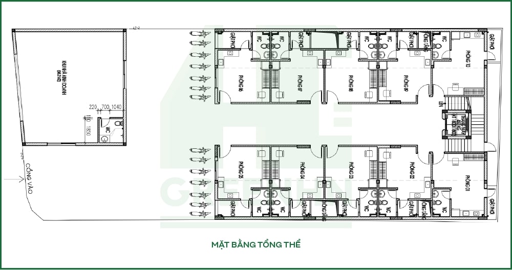 Mặt bằng tổng thể nhà chị Nguyệt Hà Nội