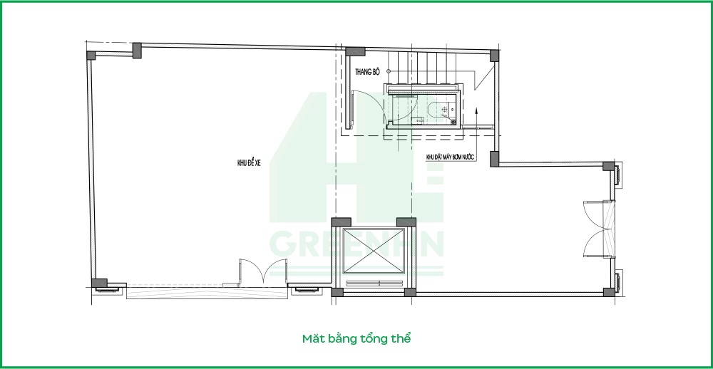 Mặt bằng tổng thể CCMN chị Thoa - Thanh Trì